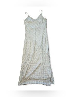 Kirious pastel mint seafoam green lace maxi dress with spaghetti straps, size M🗻